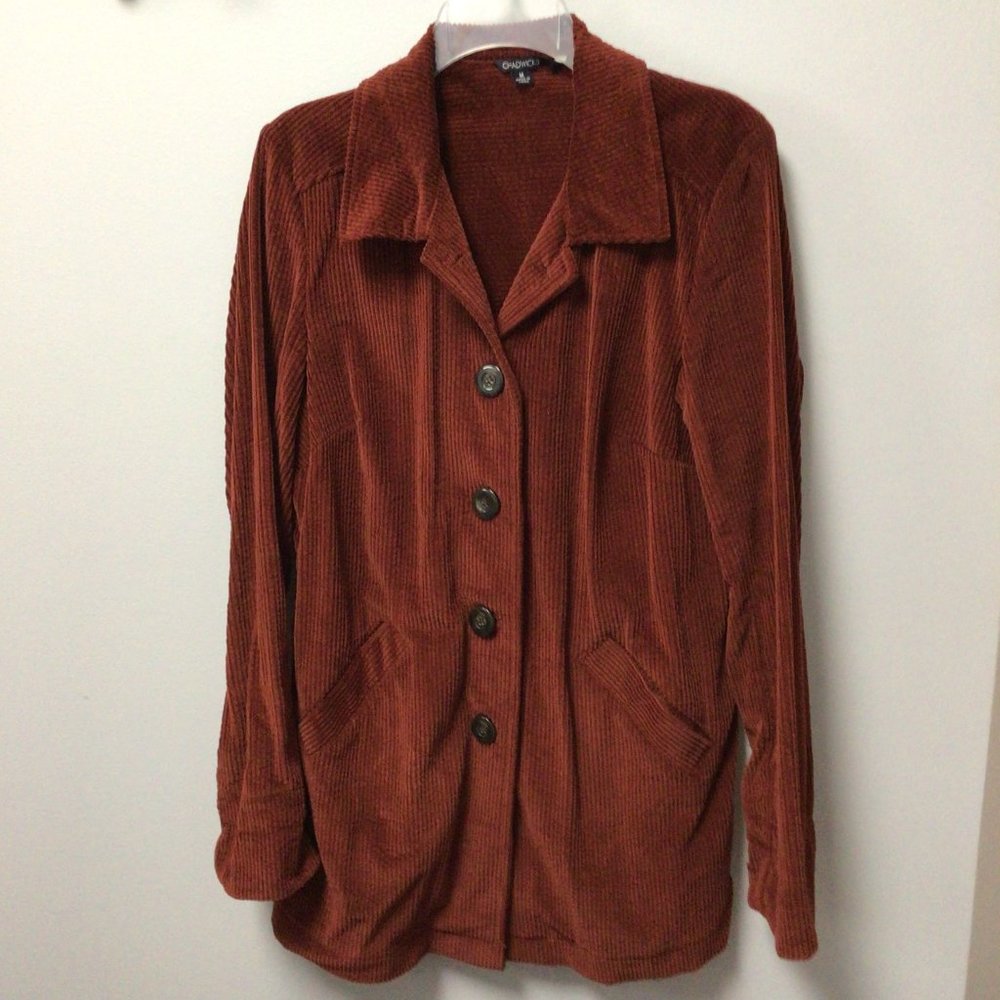Chadwicks - Burgundy, wide corduroy jacket/blazer